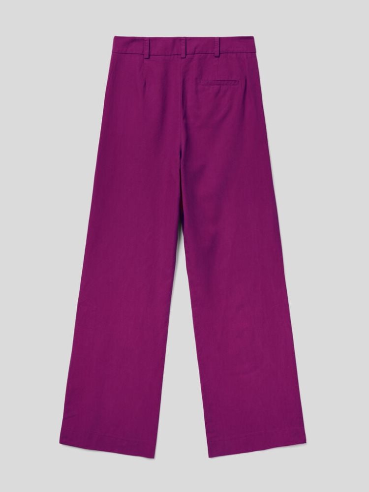 Benetton Flowy Slits Broek Dames Violet | BE160155