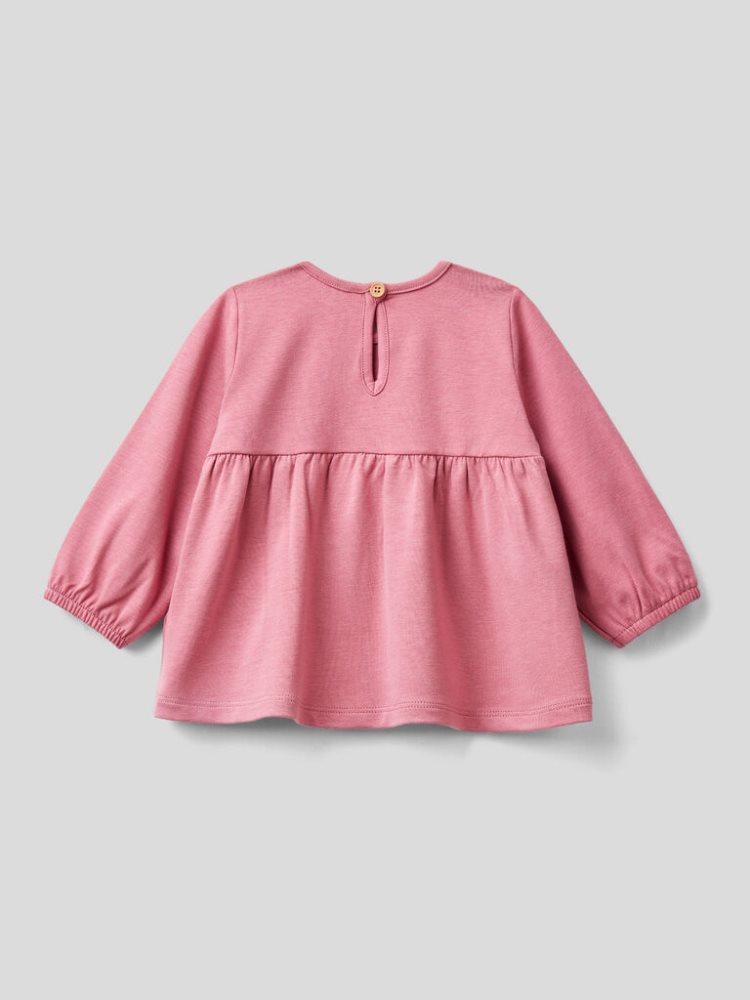 Benetton Gathering On The Yoke T-shirts Kinderen Donker | BE471418