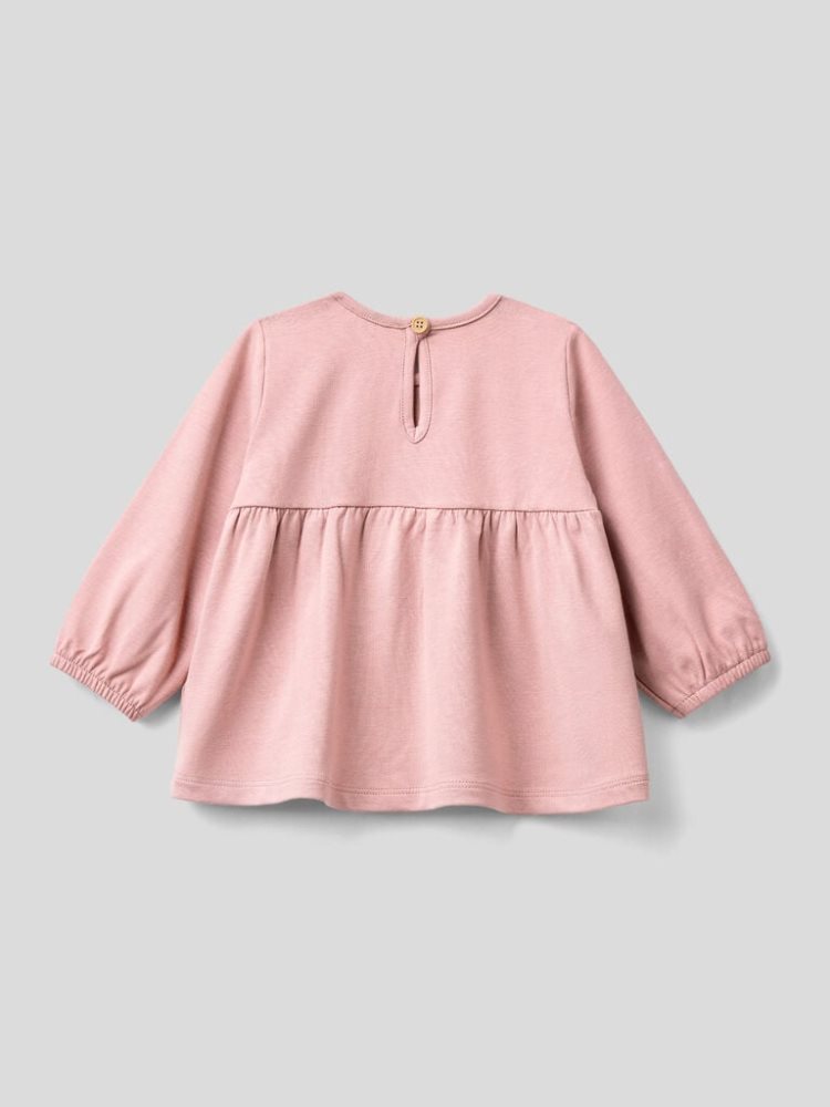 Benetton Gathering On The Yoke T-shirts Kinderen Roze | BE537206