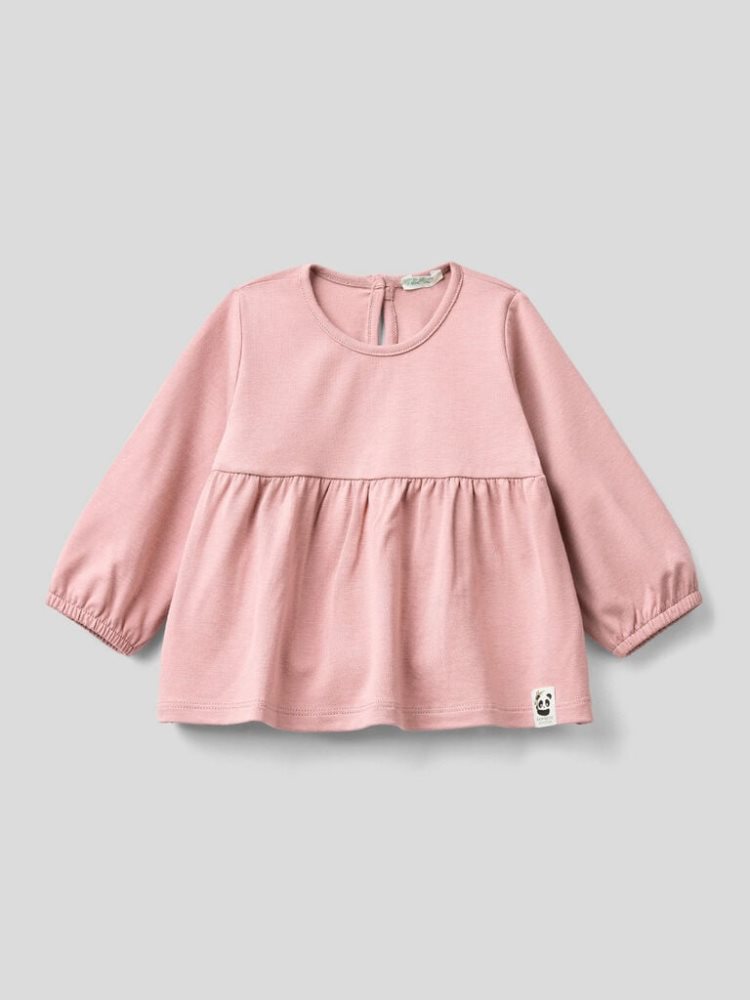 Benetton Gathering On The Yoke T-shirts Kinderen Roze | BE537206