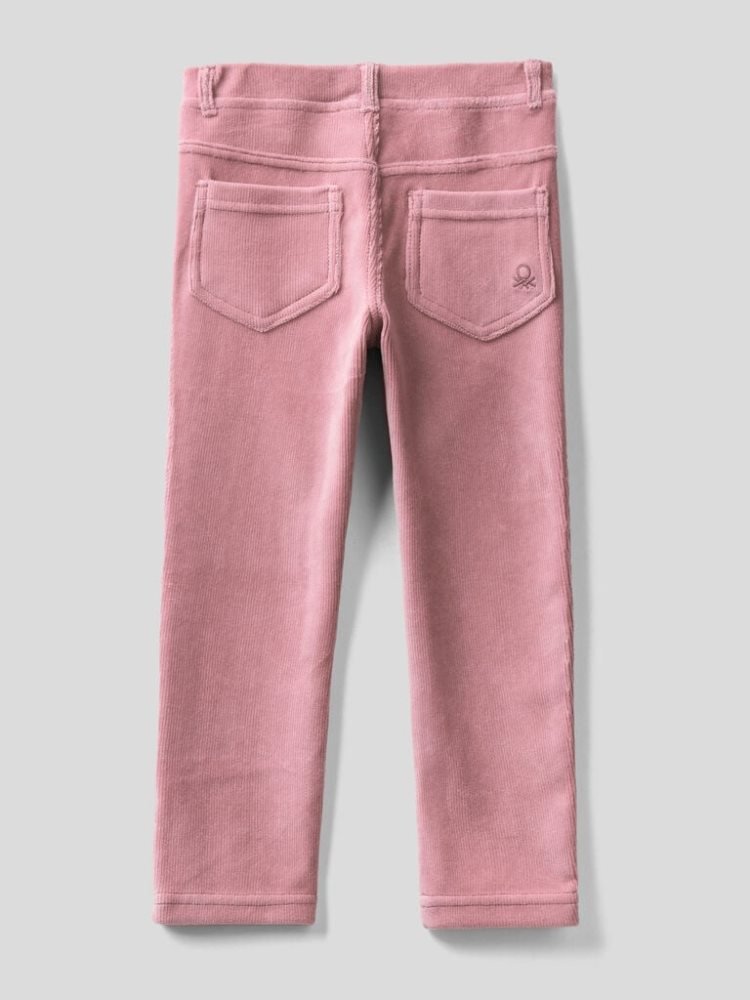 Benetton Geribbeld Chenille Broek Kinderen Roze | BE584143