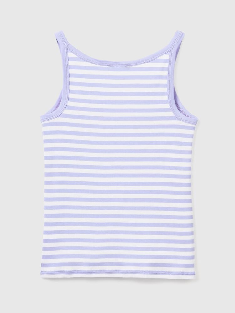 Benetton Gestreept Tanktop Dames Lilac | BE106998