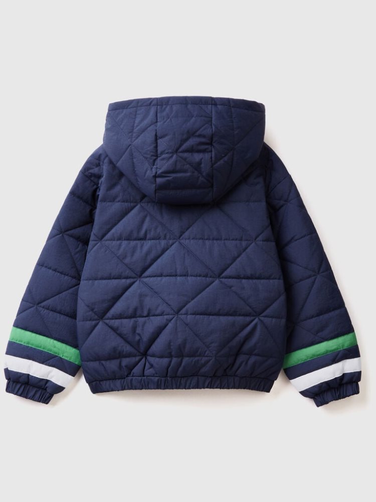 Benetton Gewatteerd Bomber Nylon Light Jackets Kinderen Donkerblauw | BE447560