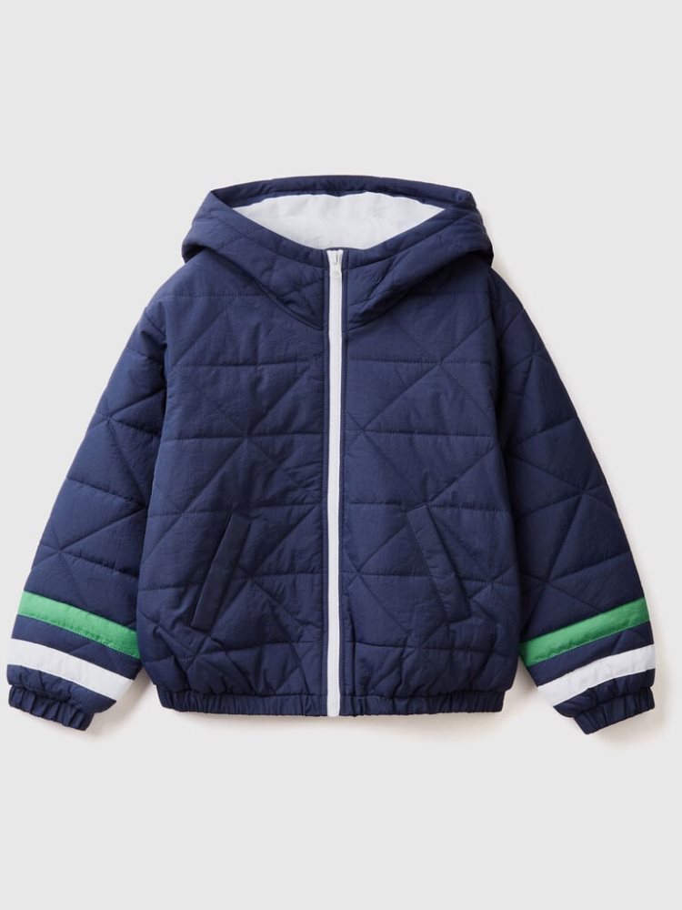 Benetton Gewatteerd Bomber Nylon Light Jackets Kinderen Donkerblauw | BE447560