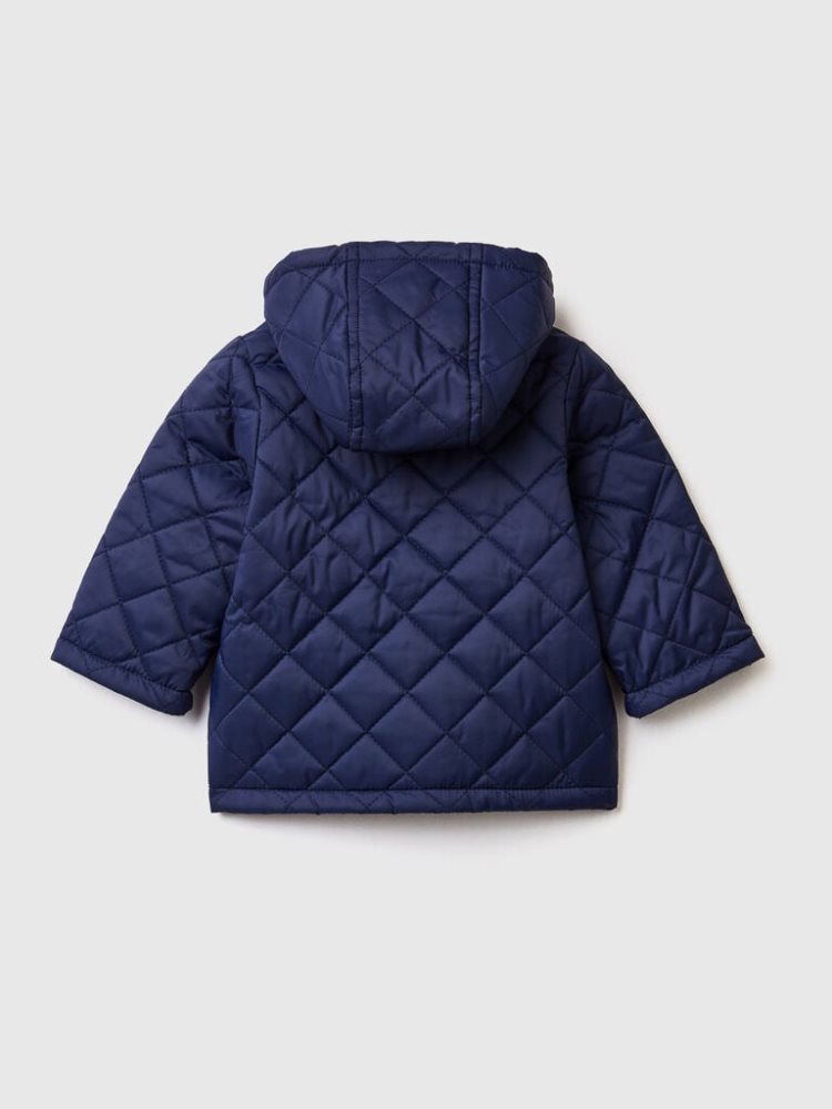 Benetton Gewatteerd Hood Jassen Kinderen Donkerblauw | BE115059