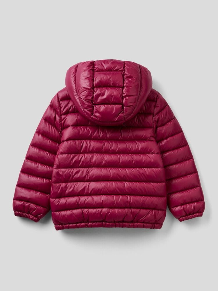 Benetton Gewatteerd Hood Jassen Kinderen Bordeaux | BE176991