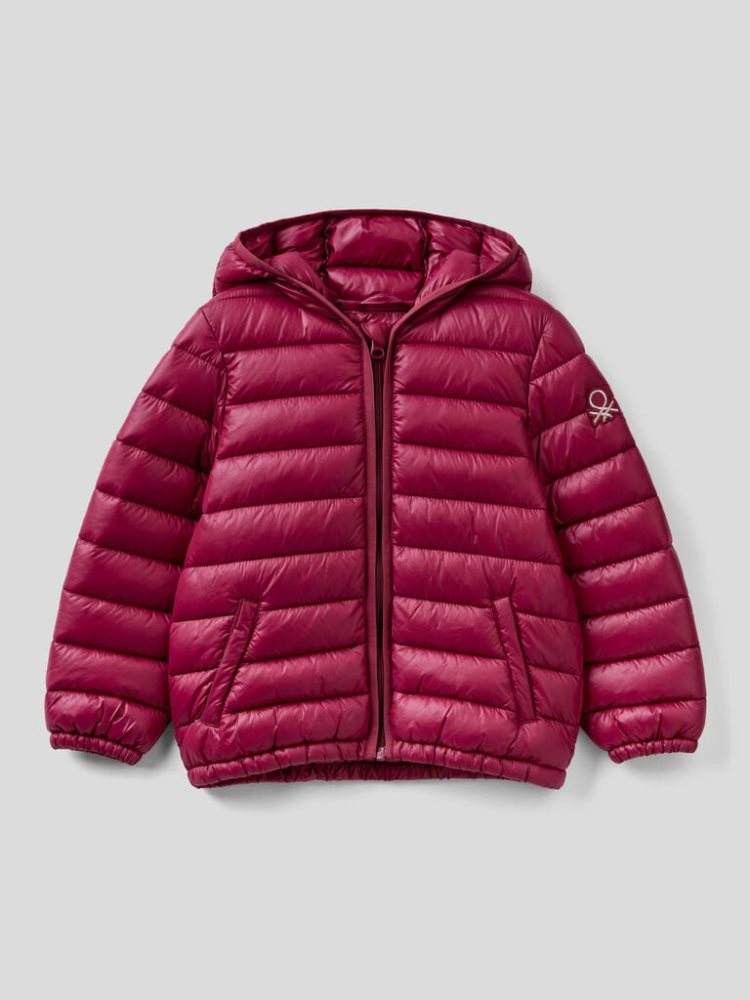 Benetton Gewatteerd Hood Jassen Kinderen Bordeaux | BE176991