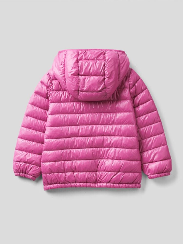 Benetton Gewatteerd Hood Jassen Kinderen Cyclamen | BE315170