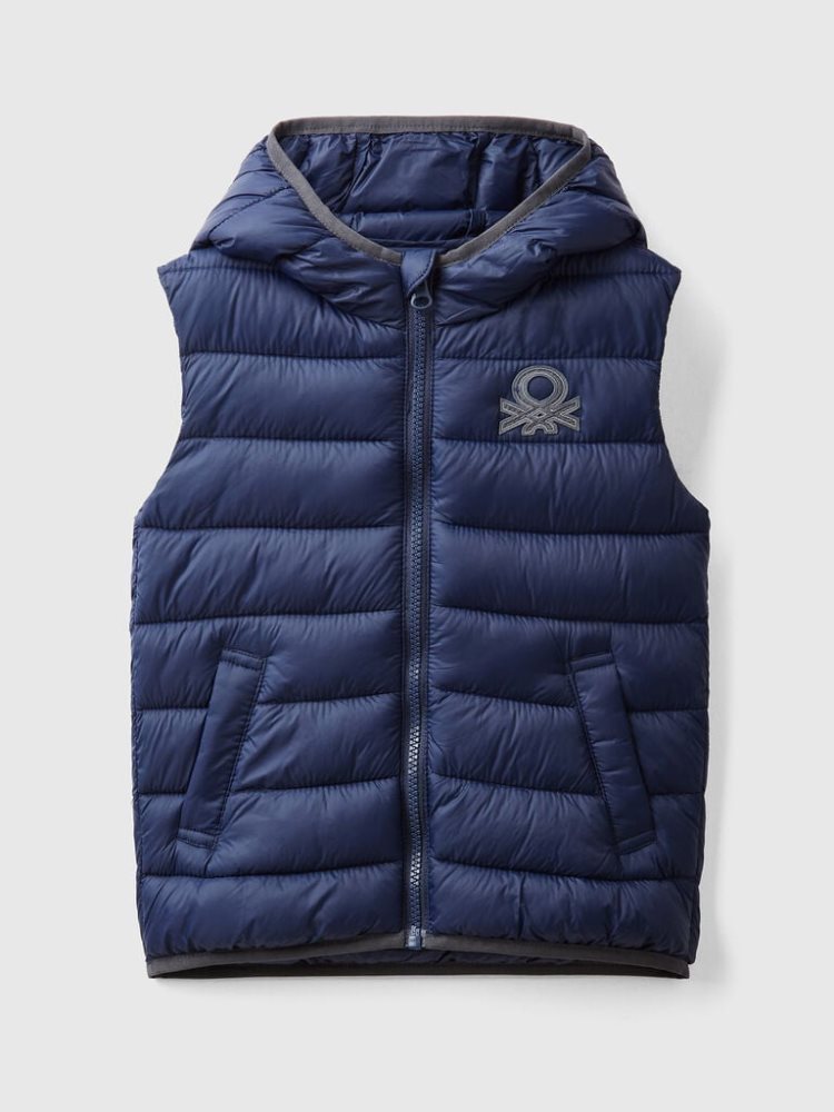 Benetton Gewatteerd Hood Jassen Kinderen Donkerblauw | BE748731