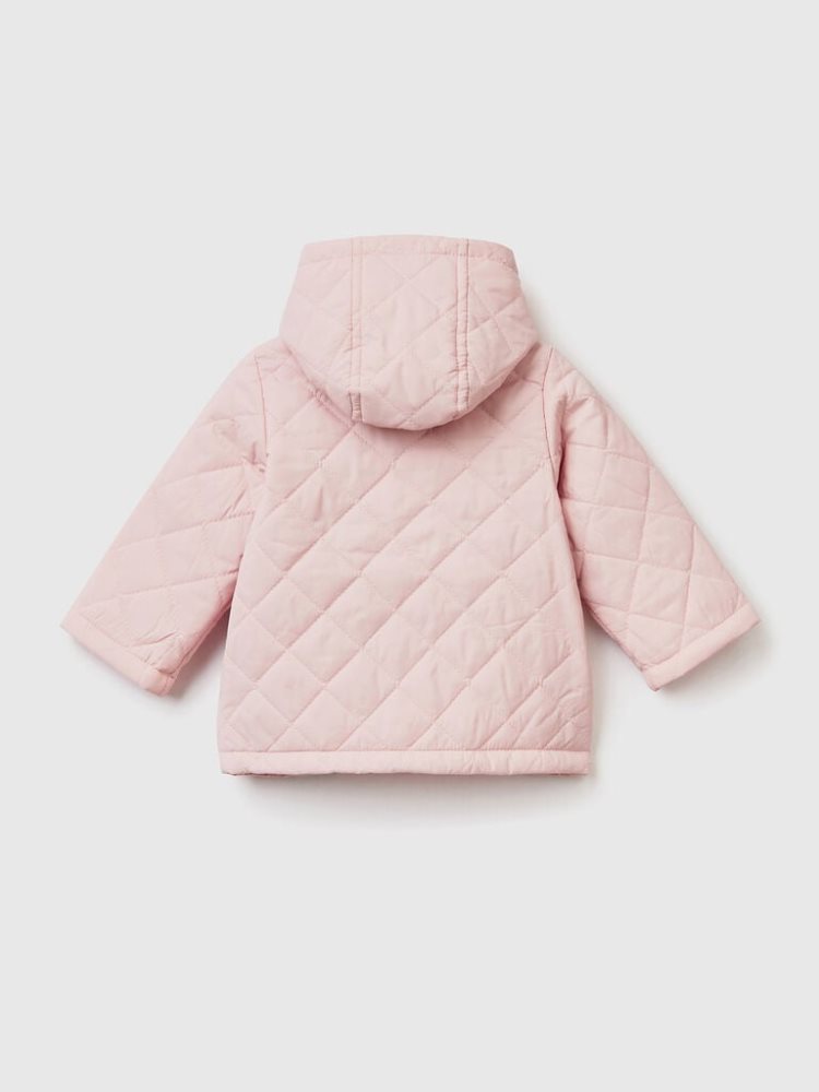 Benetton Gewatteerd Hood Jassen Kinderen Roze | BE832700