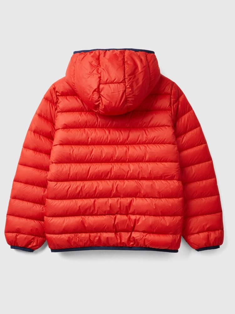 Benetton Gewatteerd Hood Jassen Kinderen Rood | BE840235