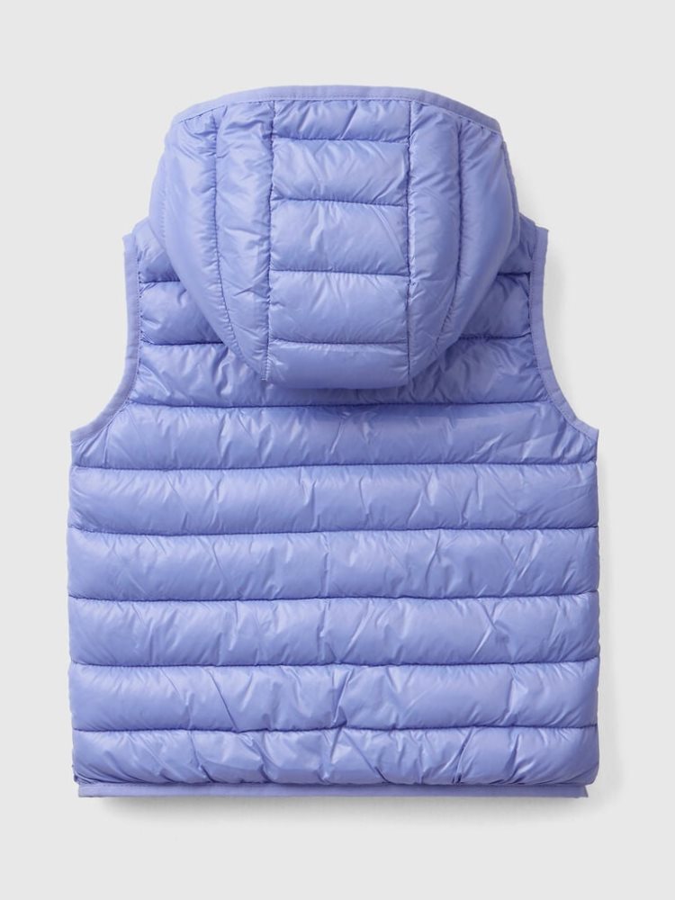 Benetton Gewatteerd Hood Light Jackets Kinderen Periwinkle | BE076965