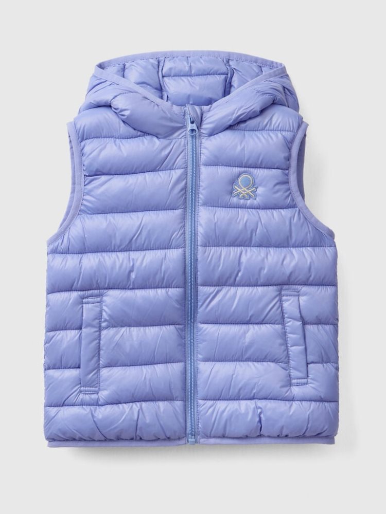 Benetton Gewatteerd Hood Light Jackets Kinderen Periwinkle | BE076965