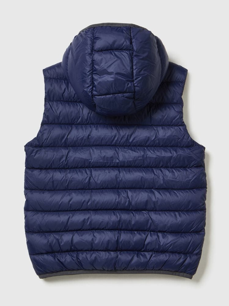 Benetton Gewatteerd Hood Light Jackets Kinderen Donkerblauw | BE699370