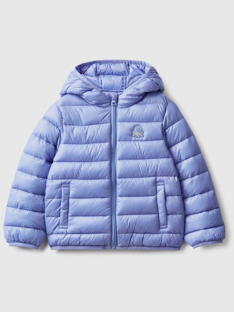 Benetton Gewatteerd Hood Light Jackets Kinderen Periwinkle | BE748512