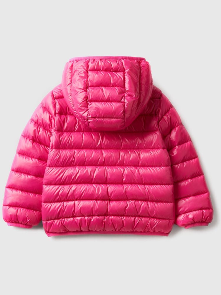 Benetton Gewatteerd Hood Light Jackets Kinderen Fuchsie | BE851982