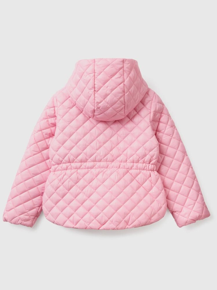 Benetton Gewatteerd Hood Light Jackets Kinderen Roze | BE943465