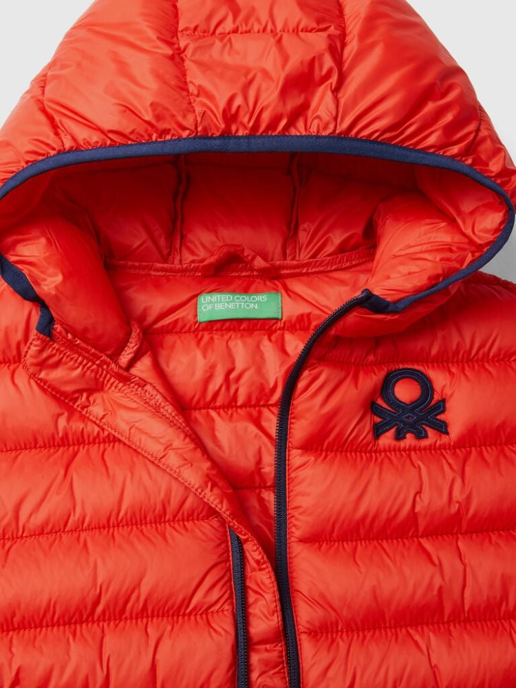 Benetton Gewatteerd Hood Light Jackets Kinderen Rood | BE952908