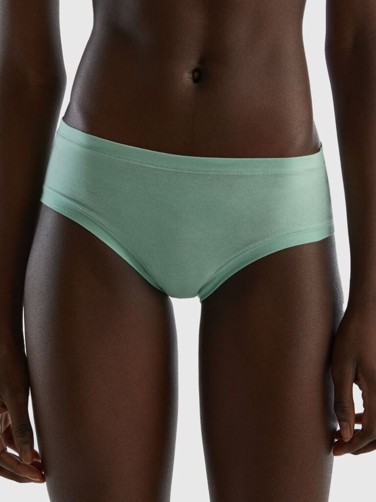 Benetton High-rise Super Stretch Organic Katoenen Knickers Dames Groen | BE438783