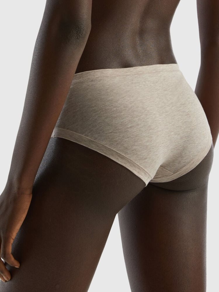 Benetton High-rise Super Stretch Organic Katoenen Knickers Dames Beige | BE775098