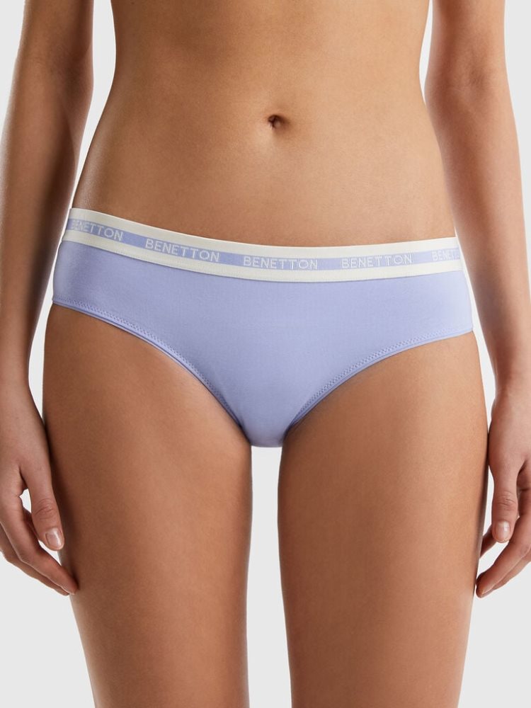 Benetton High-waisted Organic Katoenen Knickers Dames Lavendel | BE570397