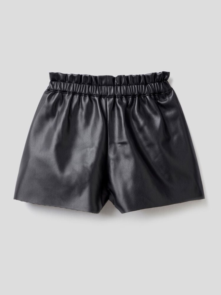 Benetton Imitation Leren Culottes Kinderen Zwart | BE372012