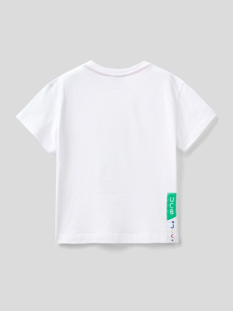 Benetton Jccxucb Photo Print Short Sleeve T-shirts Kinderen Wit | BE406208