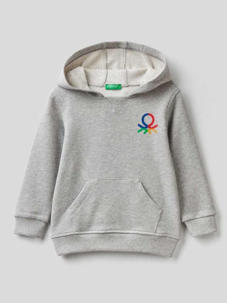 Benetton Kangaroo Pocket Hoodie Kinderen Grijs | BE106417