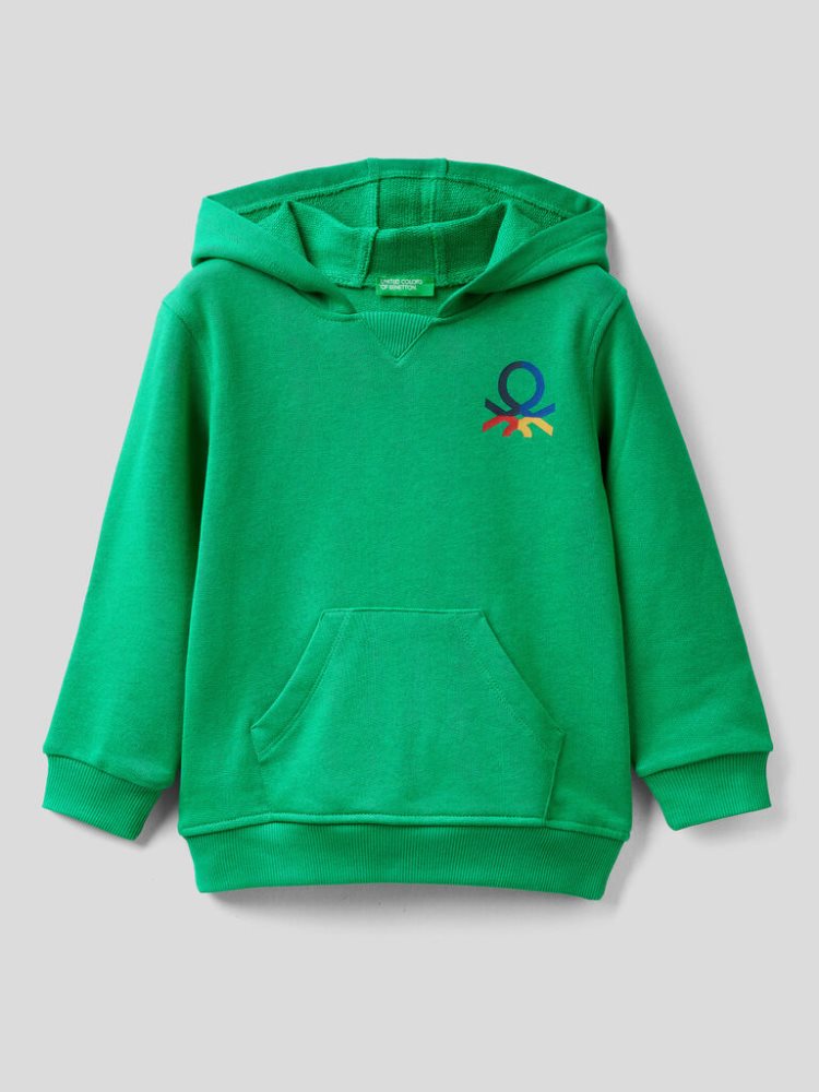 Benetton Kangaroo Pocket Hoodie Kinderen Groen | BE936423