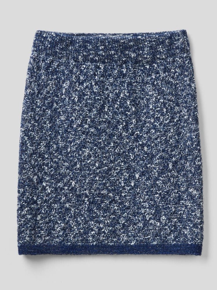 Benetton Knit Lurex Rokken Dames Donkerblauw | BE241585