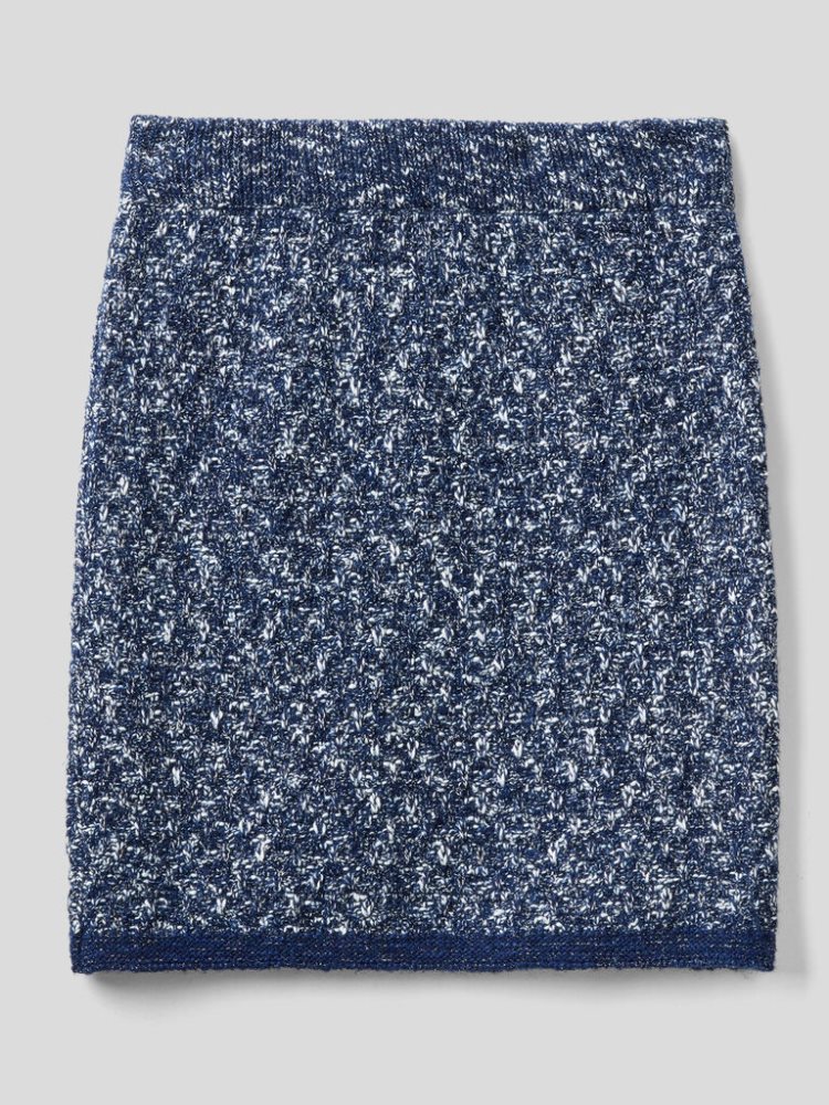 Benetton Knit Lurex Rokken Dames Donkerblauw | BE241585