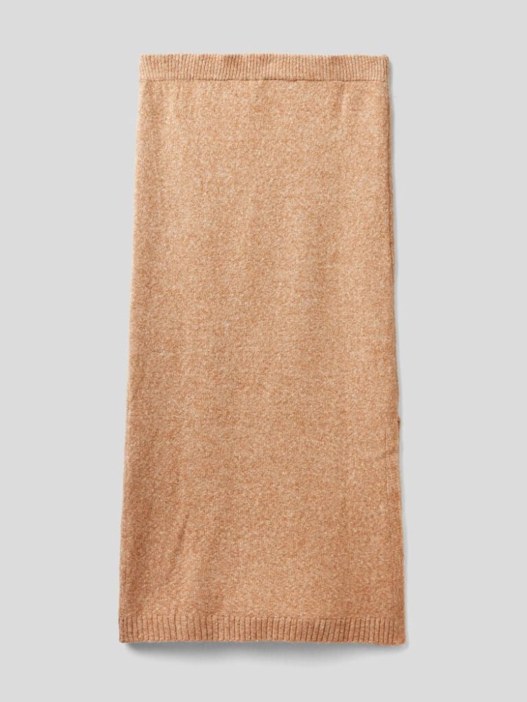 Benetton Knit Midi Rokken Dames Beige | BE766764