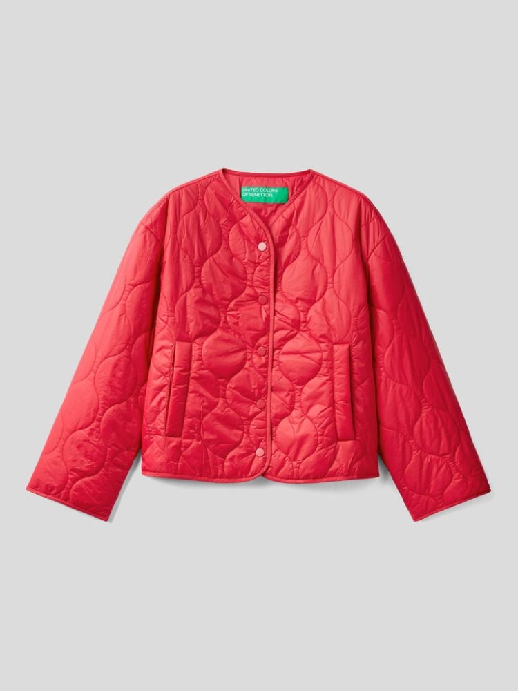 Benetton Kort Gewatteerd Light Jackets Dames Cyclamen | BE822415