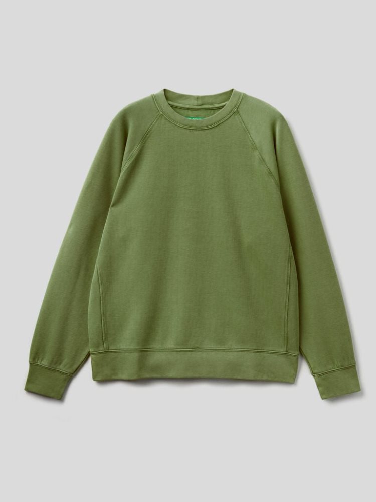 Benetton Lichtgewicht 100% Katoenen Sweatshirt Heren Groen | BE622925