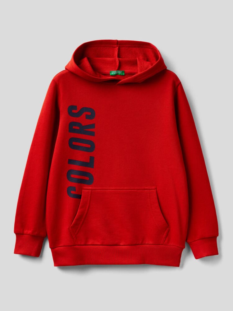 Benetton Logo Hoodie Kinderen Rood | BE348300