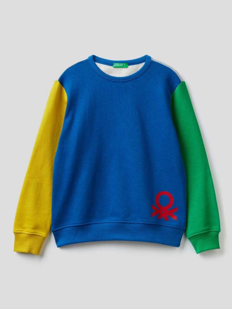 Benetton Logo Print Hoodie Kinderen Multi-color | BE980487