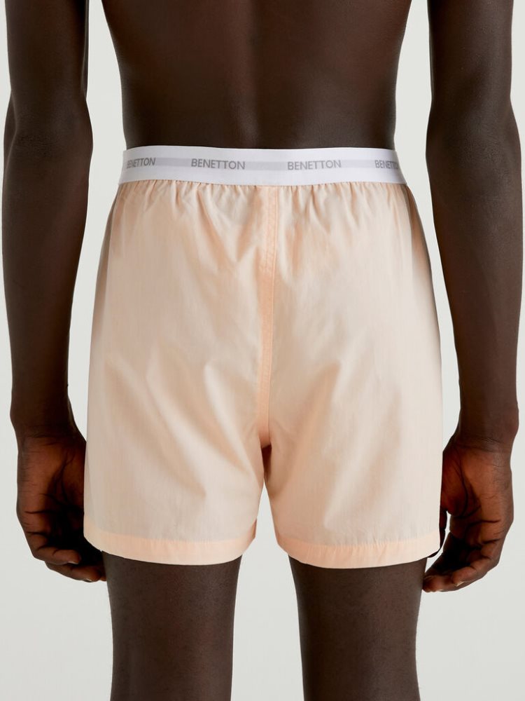 Benetton Logoed Elastic Boxers Heren Roze | BE790427