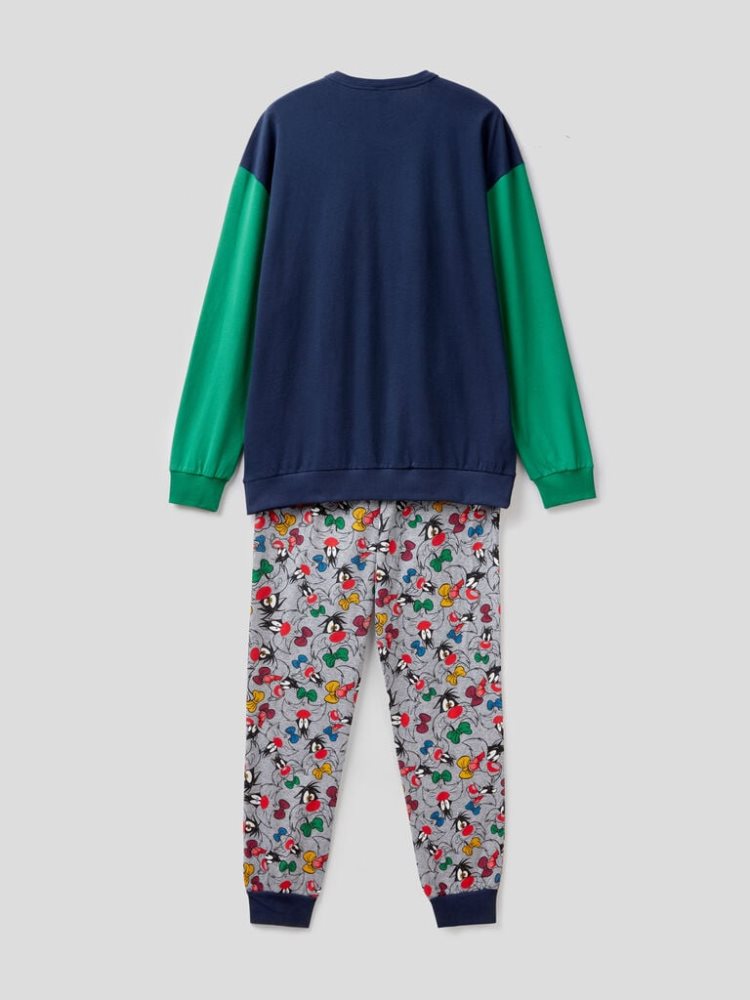 Benetton Long Sylvester Pyjamas Warm Katoenen Gilet Heren Multi-color | BE349510