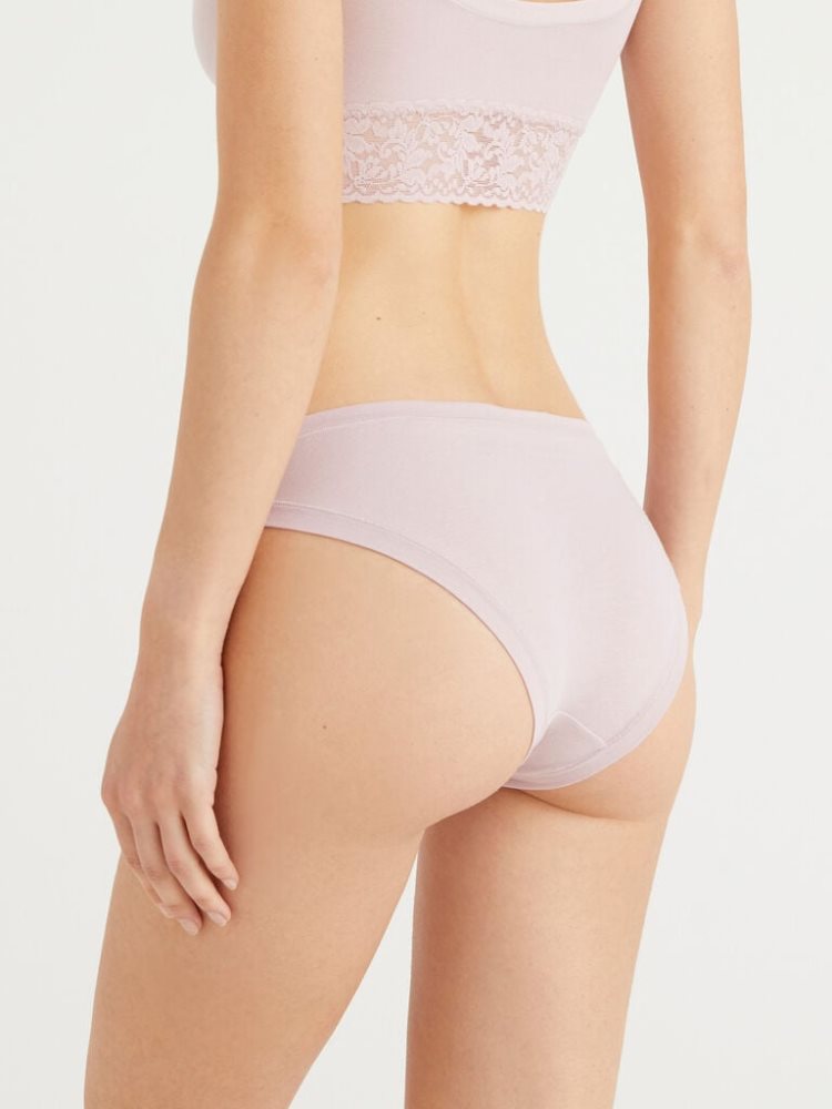 Benetton Low Rise Super Stretch Organic Katoenen Knickers Dames Roze | BE258441