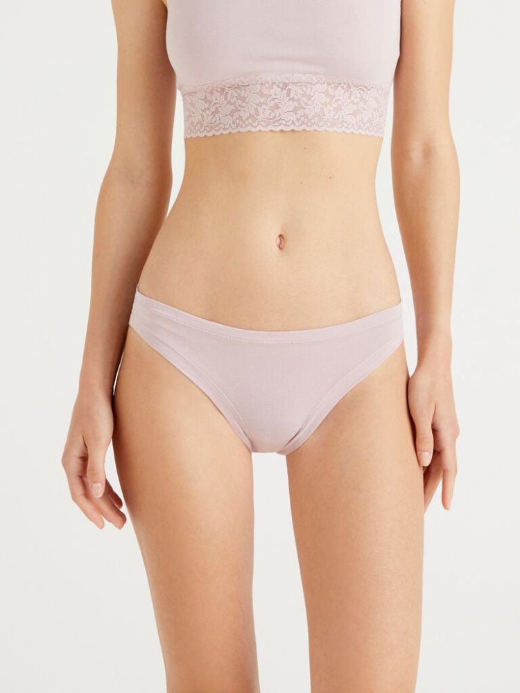 Benetton Low Rise Super Stretch Organic Katoenen Knickers Dames Roze | BE258441