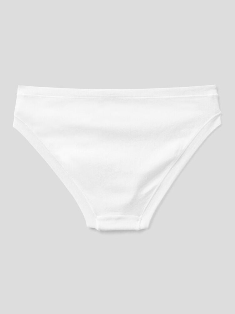 Benetton Low Rise Super Stretch Organic Katoenen Knickers Dames Wit | BE807216