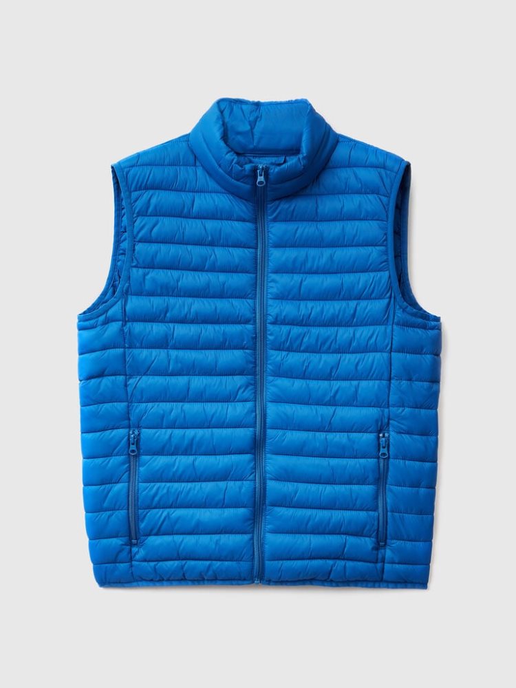 Benetton Mouwloos Puffer Recycled Wadding Gilet Heren Lichtblauw | BE224782