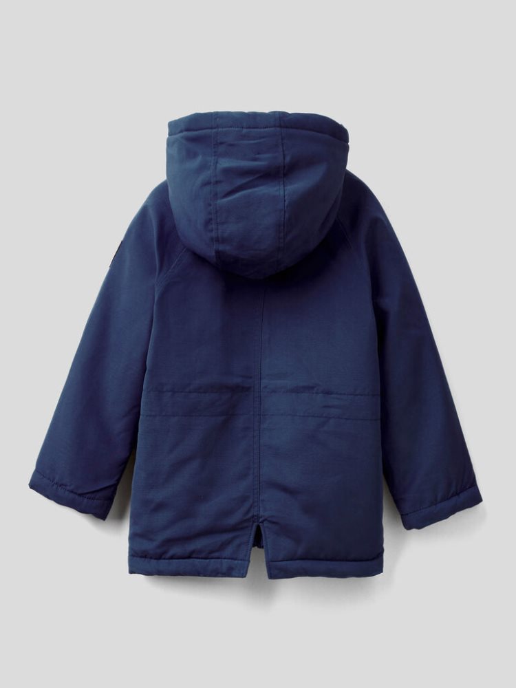 Benetton Nylon Gewatteerd Parka Jassen Kinderen Donkerblauw | BE536676