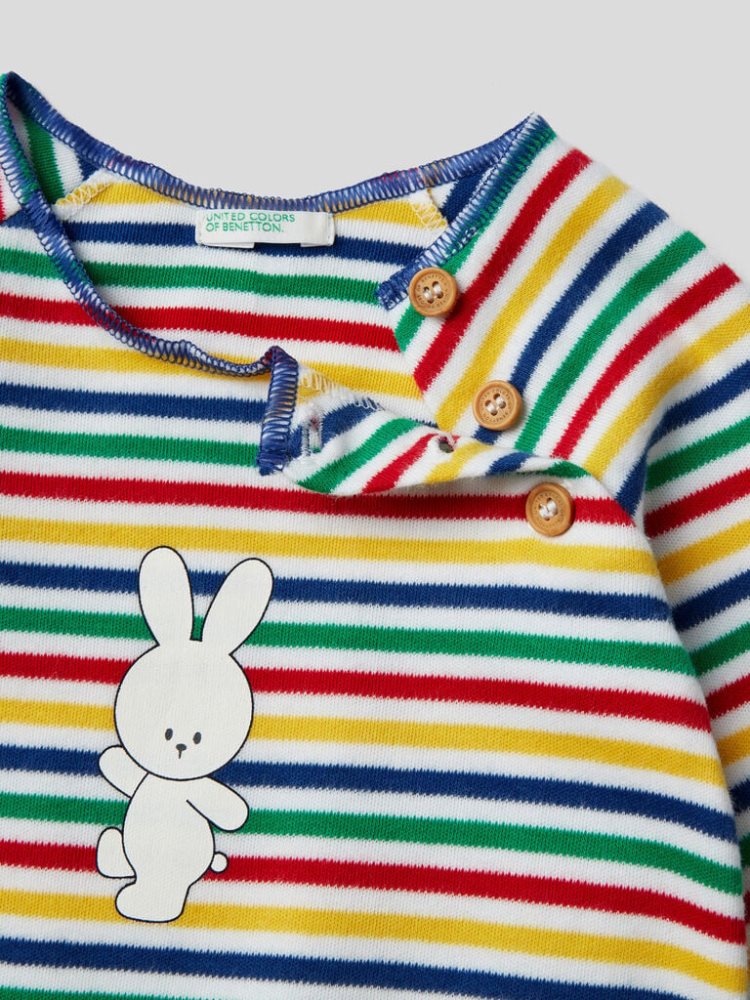 Benetton Onesie And Bib Pure Katoenen Dungarees Kinderen Multi-color | BE231687