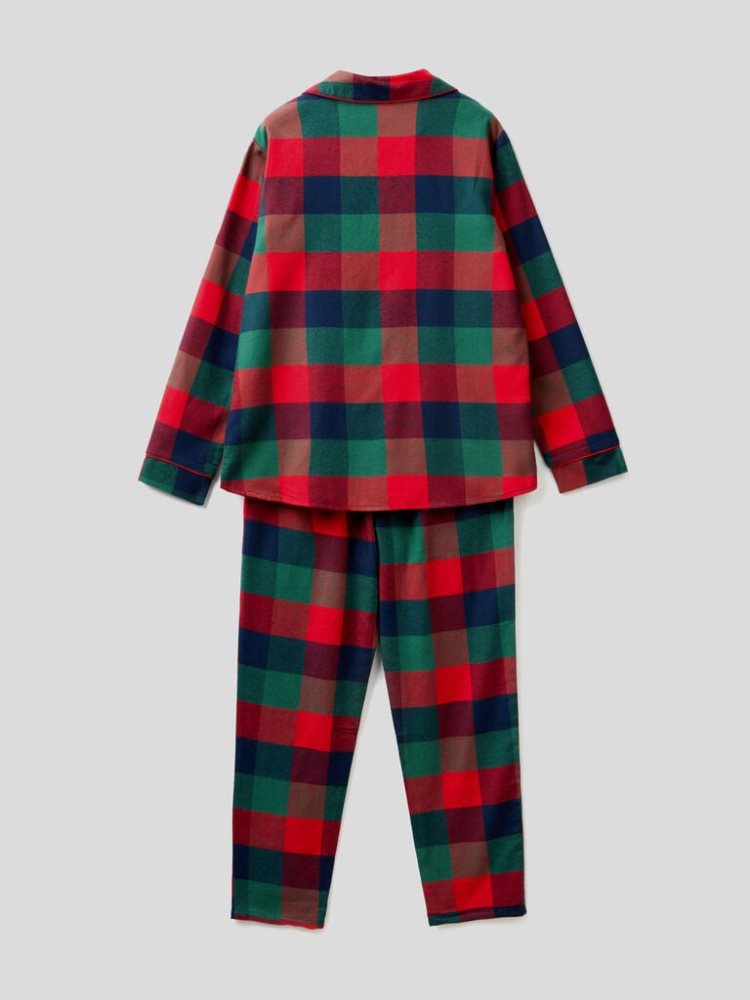 Benetton Open Check Flannel Matching Sets Dames Multi-color | BE649869