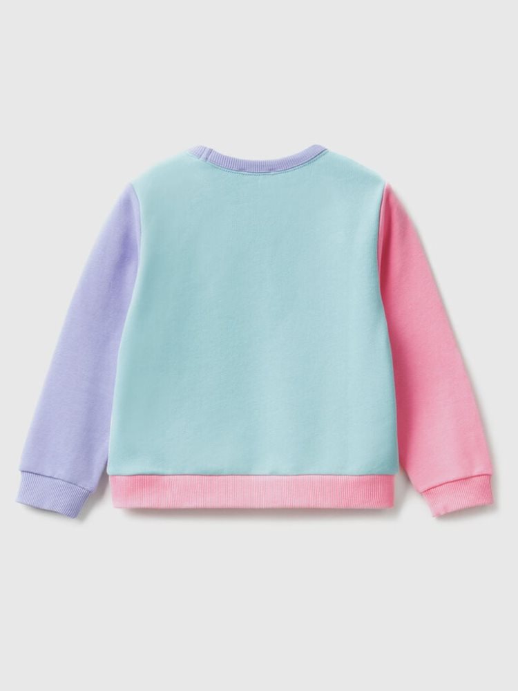 Benetton Organic Katoenen Glittery Print Sweatshirt Kinderen Multi-color | BE481579