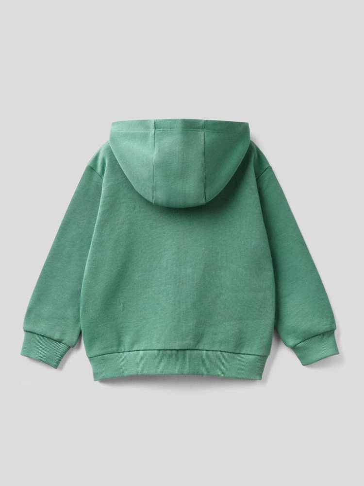 Benetton Organic Katoenen Hood Hoodie Kinderen Groen | BE215254