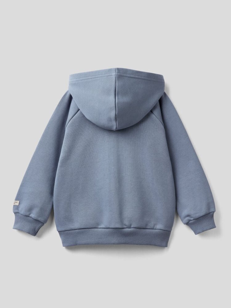 Benetton Organic Katoenen Hoodie Kinderen Blauw | BE183201