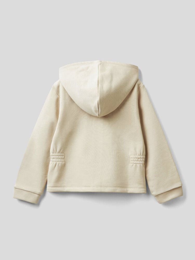 Benetton Organic Katoenen Hoodie Kinderen Wit | BE797458