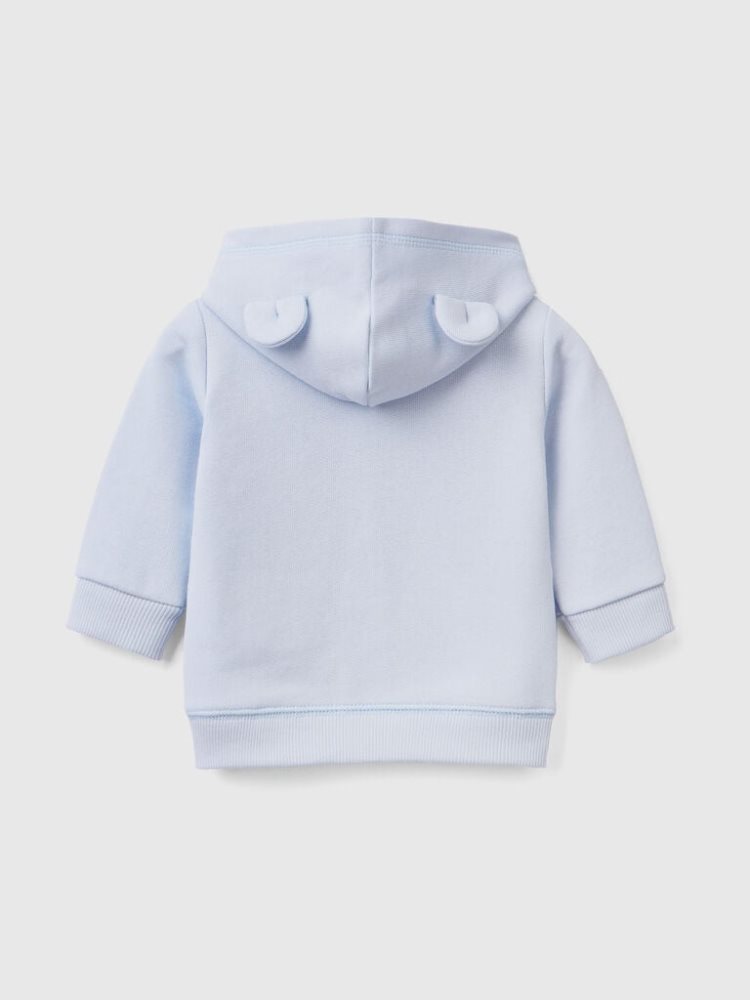 Benetton Organic Katoenen Met Capuchon Sweatshirt Kinderen Blauw | BE467377